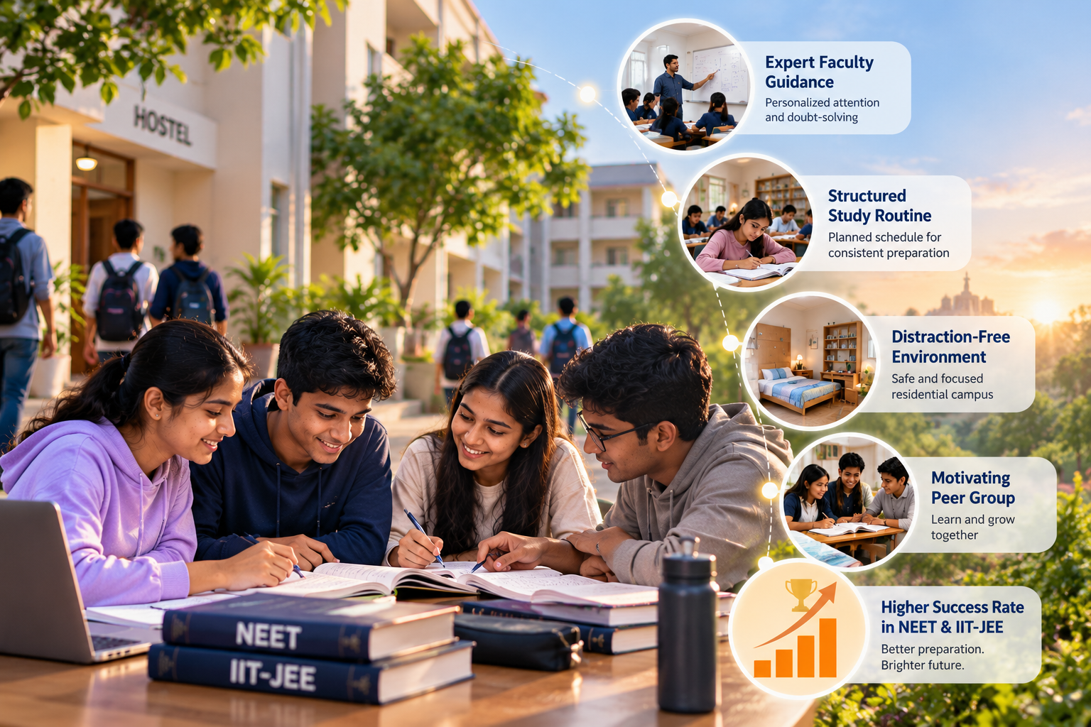 How Residential Coaching Improves NEET & IIT-JEE Success Rates